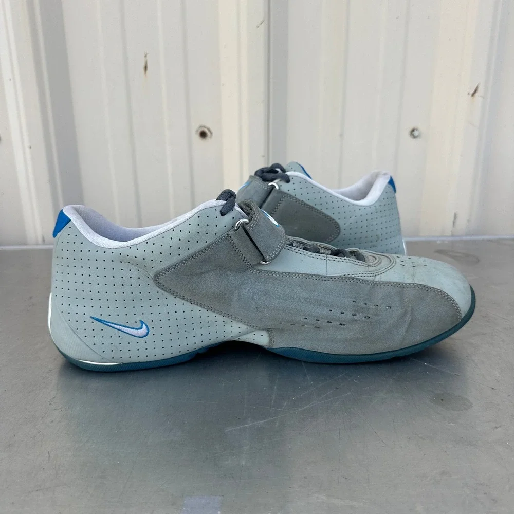 Nike Air Zoom 2007 Grey Blue Low Top Athletic Sneakers 309296-011 Mens Size 14